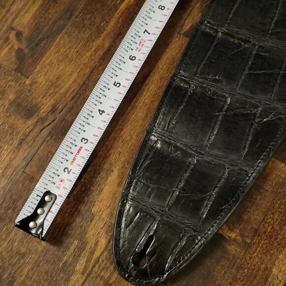 Luxury Black American Alligator Guitar Strap – Ethically Sourced, Master-Crafted - Picture 2 of 7